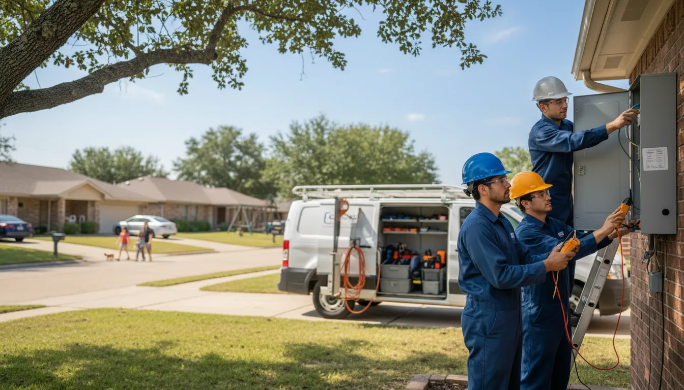 Certified electrician providing emergency electrical services in Willow City, TX